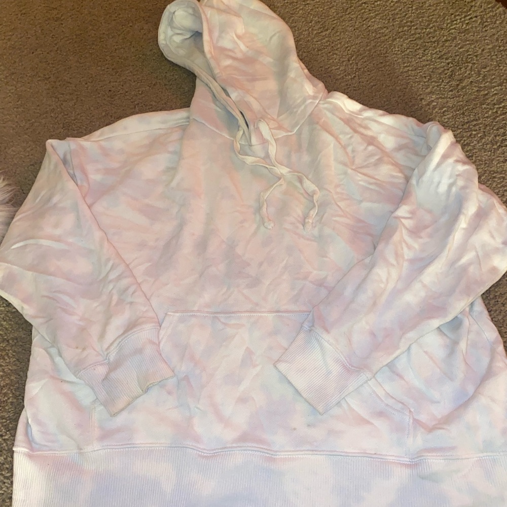 Tie dye blue and white Aerie sweatshirt